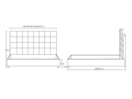 Кровать Димакс Нордо Нуар 160х190