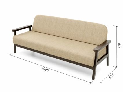 Диван Арско Флори трехместный бежевый Длина 194 см