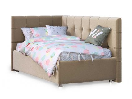 Кровать Nuvola Sabina угловая Velutto 22 140х190