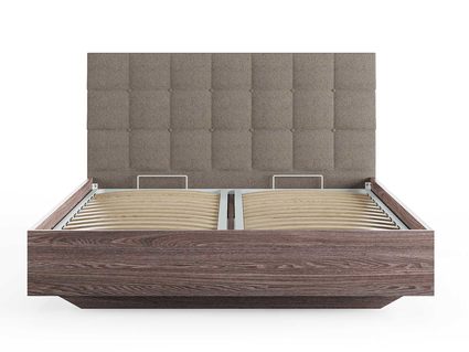 Кровать Сонум Luiza Ясень Анкор + Рогожка Песочная 180х200