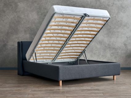 Кровать Сонум Barcelona Рогожка Деним (с подъемным механизмом) 200х200