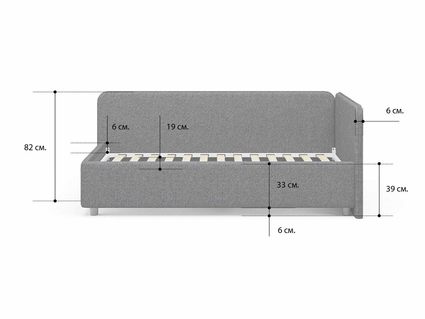 Кровать Сонум Capri Рогожка Песочная (с подъемным механизмом) 80х200