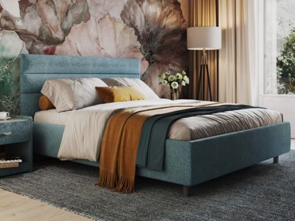 Кровать Сонум Linda Экокожа Белая (с подъемным механизмом)