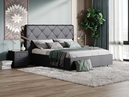 Кровать Сонум Manhattan Экокожа Белая (с подъемным механизмом)