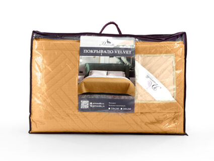 Покрывало Primavelle Velvet бежево-песочное