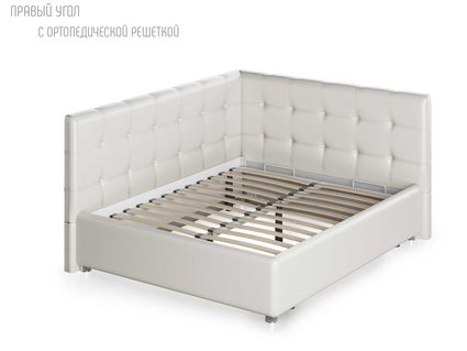 Кровать Nuvola Sabina угловая Velutto 22 140х190