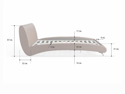 Кровать Сонум Verona Кашемир Светло-серый 180х200