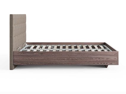 Кровать Сонум Luiza Ясень Анкор + Рогожка Песочная 180х200