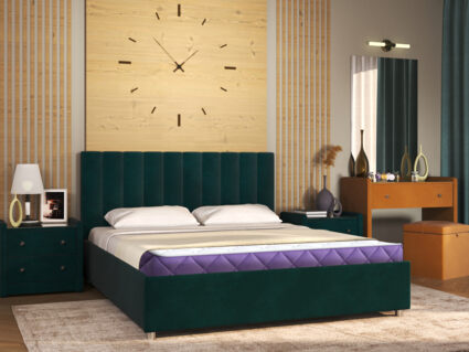Кровать Димакс Лероса с п/м + матрас Базилик Энерджи 23 медиум 140х200