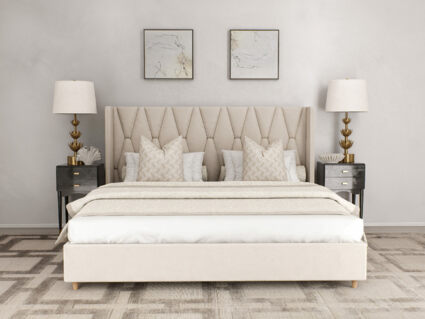Кровать Beautyson Rebecca велюр Formula 230 бежевый 256