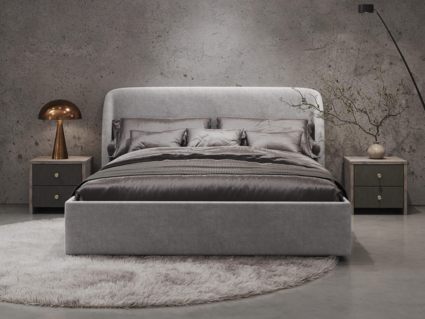 Кровать Сонум Nicole Микровелюр Оливковый 140х200