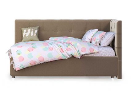 Кровать Nuvola Sabina угловая Velutto 22 140х190