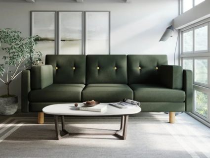 Диван Арско Ингвар Б трехместный оливковый Длина 199 см