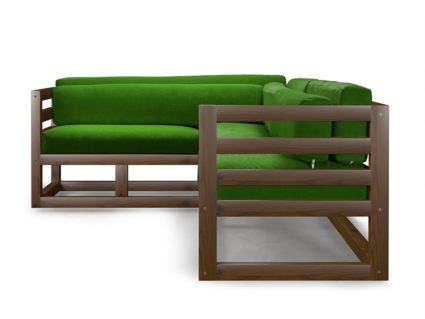 Диван Арско Магнус угловой трехместный зеленый Длина 250 см