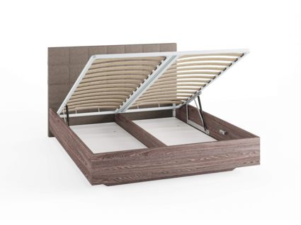 Кровать Сонум Luiza Ясмунд + Рогожка Льняная (с подъемным механизмом) 200х200