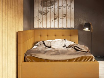 Кровать Nuvola Sabina угловая Velutto 22 (с подъемным механизмом) 180х200