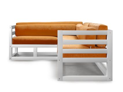 Диван Арско Магнус угловой трехместный оранжевый Длина 250 см