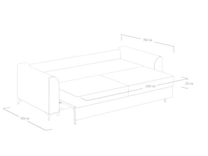 Диван Сонум Dario Микровелюр кофе Длина 240 см