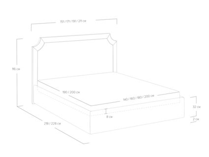 Кровать Сонум Eliot Лаунж Розовый 140х190