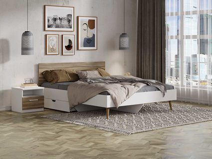 Кровать Сонум Ines Ясень анкор + серый 