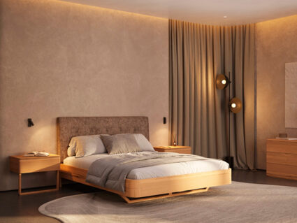 Кровать Rivi Charm Бук натуральный/шенилл Friends 12 120х200