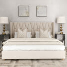 Кровать Beautyson Rebecca велюр Formula 230 бежевый 140х190